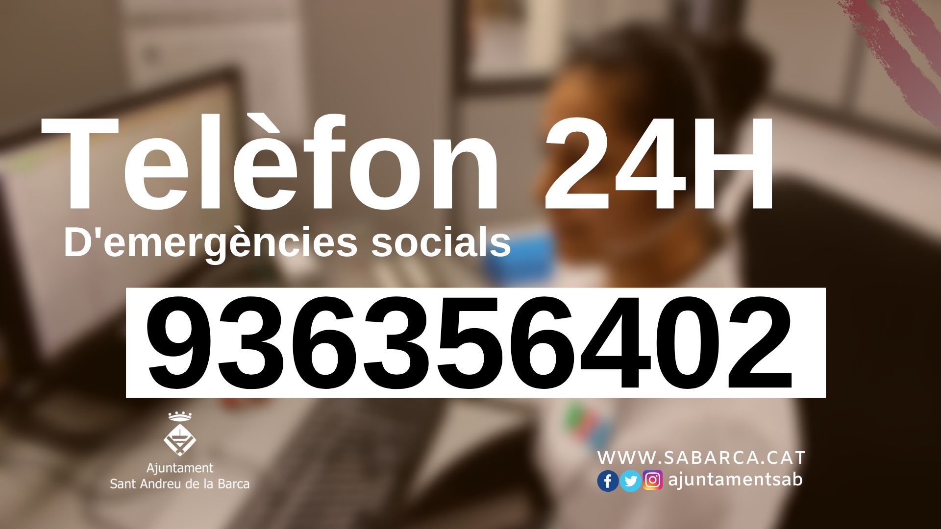 L’Ajuntament de Sant Andreu de la Barca habilita un número de telèfon per atendre 24 hores al dia emergències socials